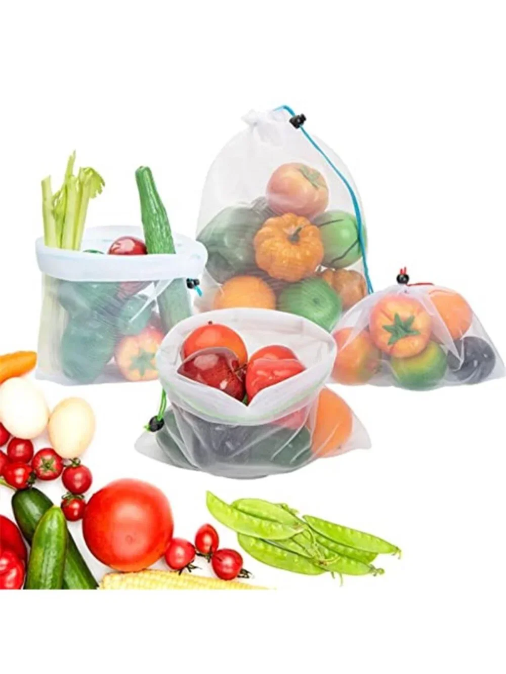 Set of 12 Reusable Mesh Produce Bags Medium (12